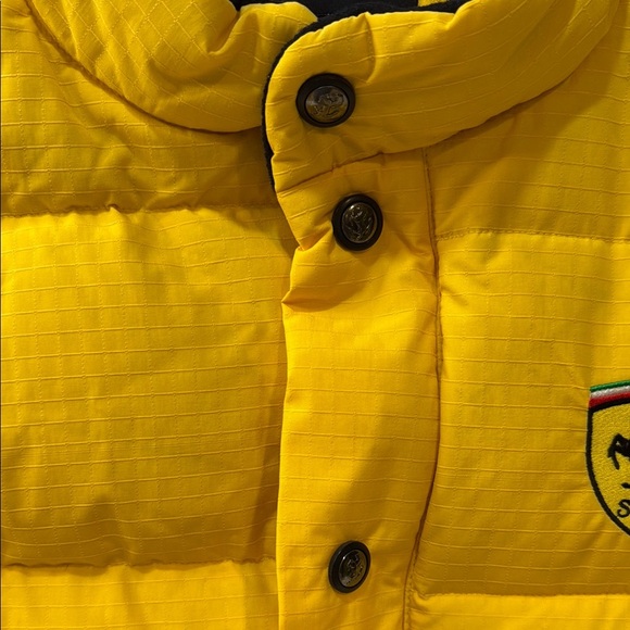 RARE, Ferrari, Yellow, Goose Down, Sleeveless Puffer Vest for Men, Size XXL - Picture 4 of 12